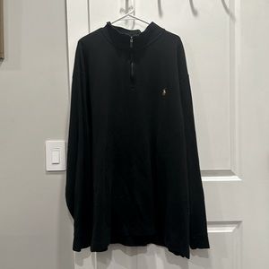 Polo Ralph Lauren 1/4 Zip Mens - Black 3XLT
